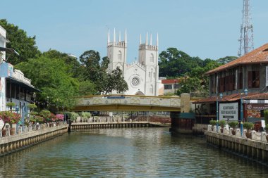 Melaka Nehri manzarası, Melaka, Malezya