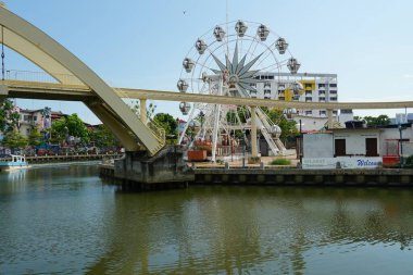 Melaka City, Malezya 'da Korsan Parkı mavi gökyüzüne karşı