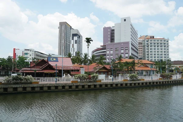 Vue Sur Rivière Melaka Situé Melaka Malaisie — Photo