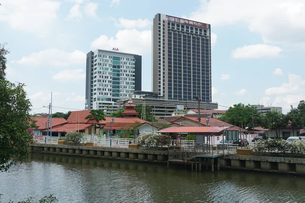 Vista Del Río Melaka Ubicado Melaka Malasia — Foto de Stock