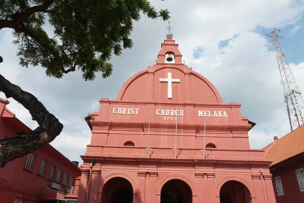 Banda Hilir Melaka Malezya Bulunan Mesih Kilisesi Melaka Manzarası — Stok fotoğraf