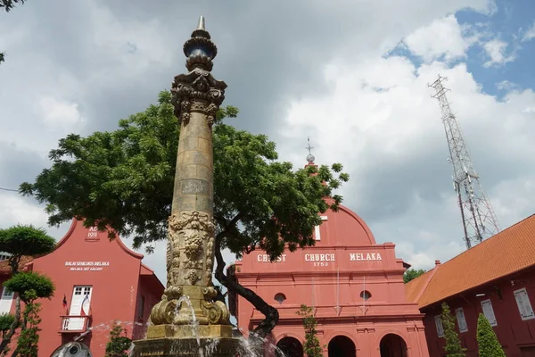 Banda Hilir Melaka Malezya Bulunan Mesih Kilisesi Melaka Manzarası — Stok fotoğraf