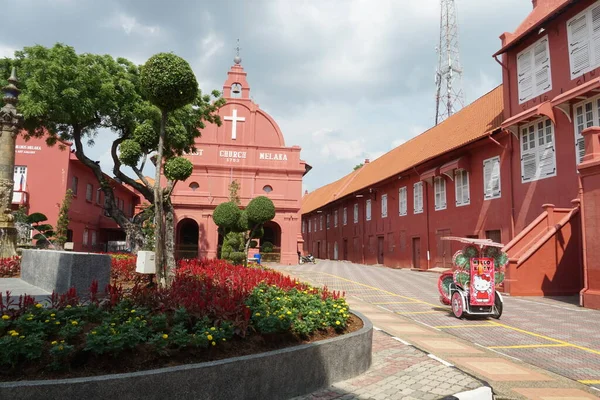 Banda Hilir Melaka Malezya Bulunan Mesih Kilisesi Melaka Manzarası — Stok fotoğraf