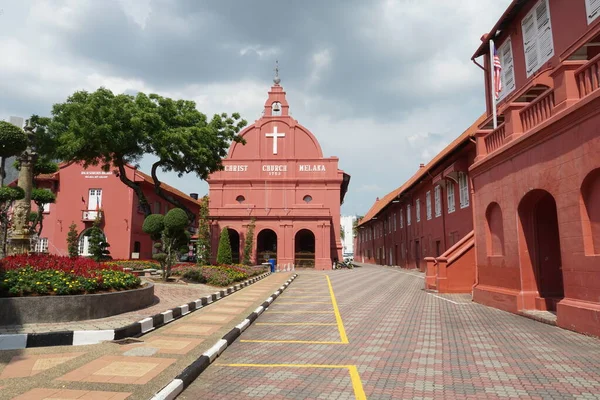 Banda Hilir Melaka Malezya Bulunan Mesih Kilisesi Melaka Manzarası — Stok fotoğraf