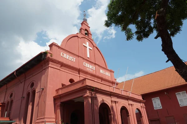 Vista Iglesia Cristo Melaka Ubicada Banda Hilir Melaka Malasia — Foto de Stock