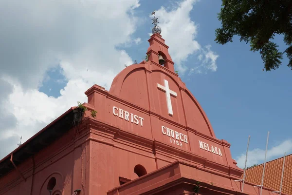 Vista Iglesia Cristo Melaka Ubicada Banda Hilir Melaka Malasia —  Fotos de Stock