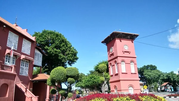 Vista Interior Estrutura Histórica Stadthuys Localizados Cidade Melaka Malásia — Fotografia de Stock