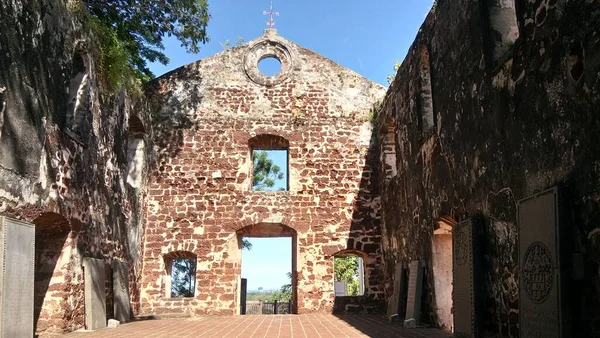 Paul Church Historic Church Building Malacca Malaysia — Stock Photo, Image