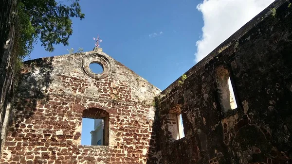 Igreja São Paulo Edifício Histórico Igreja Malaca Malásia — Fotografia de Stock