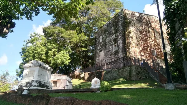 Igreja São Paulo Edifício Histórico Igreja Malaca Malásia — Fotografia de Stock