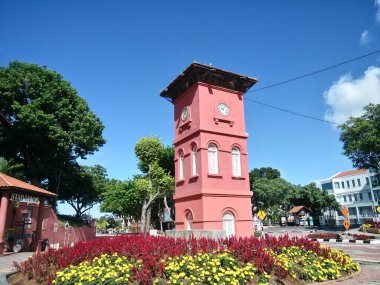 Malezya 'nın Melaka şehrinde bulunan Stadthuys tarihi yapısının iç görünümü