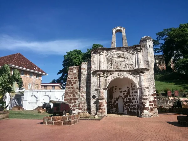 Ruinerna Portugals Fästning Famosa Malacca Malaysia — Stockfoto