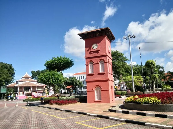 Malezya Nın Melaka Şehrinde Bulunan Stadthuys Tarihi Yapısının Görünümü — Stok fotoğraf