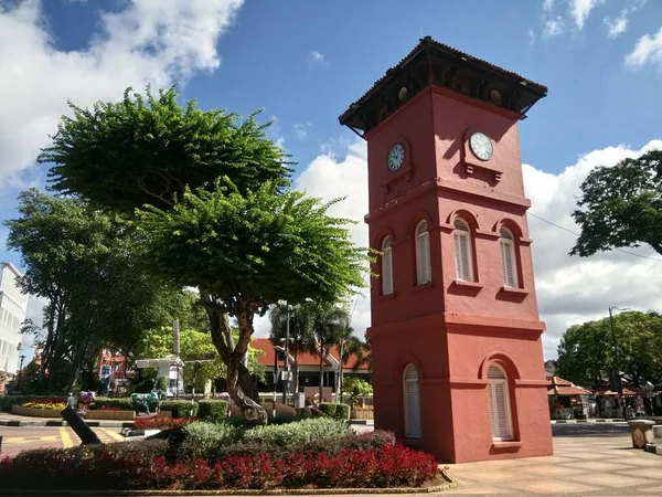 Malezya Nın Melaka Şehrinde Bulunan Stadthuys Tarihi Yapısının Görünümü — Stok fotoğraf