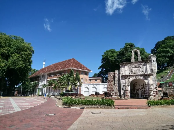 Rovine Della Fortezza Portoghese Famosa Malacca Malesia — Foto Stock