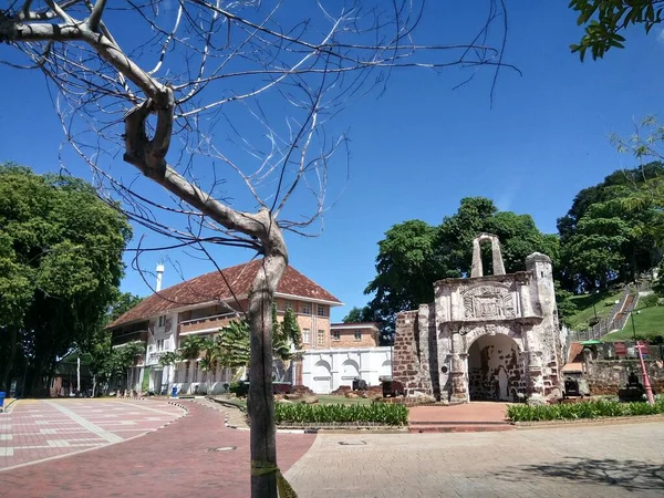 Ruinerna Portugals Fästning Famosa Malacca Malaysia — Stockfoto