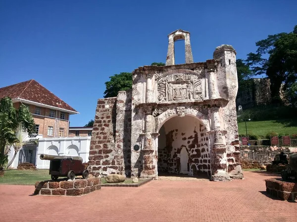 Rovine Della Fortezza Portoghese Famosa Malacca Malesia — Foto Stock