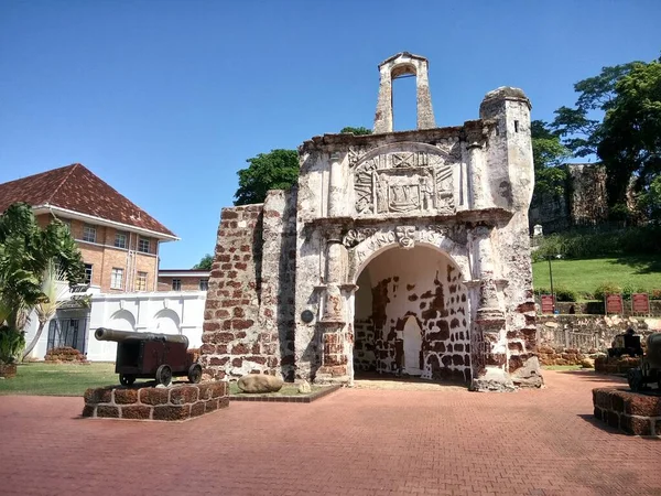 Rovine Della Fortezza Portoghese Famosa Malacca Malesia — Foto Stock