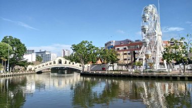 Melaka Nehri manzarası, Melaka, Malezya