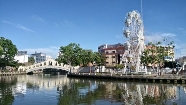Melaka Nehri manzarası, Melaka, Malezya