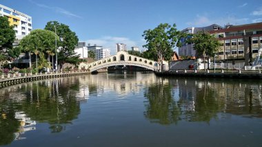 Melaka Nehri manzarası, Melaka, Malezya