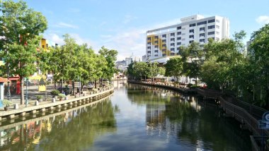 Melaka Nehri manzarası, Melaka, Malezya