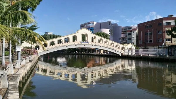 Vista Rio Melaka Localizado Melaka Malásia — Fotografia de Stock