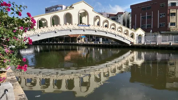 Vista Del Río Melaka Ubicado Melaka Malasia — Foto de Stock