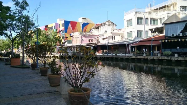 Melaka Nehri Manzarası Melaka Malezya — Stok fotoğraf