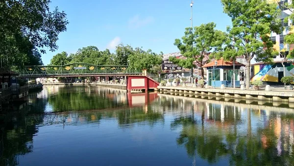 Vista Del Río Melaka Ubicado Melaka Malasia — Foto de Stock