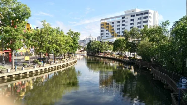 Vista Del Río Melaka Ubicado Melaka Malasia — Foto de Stock