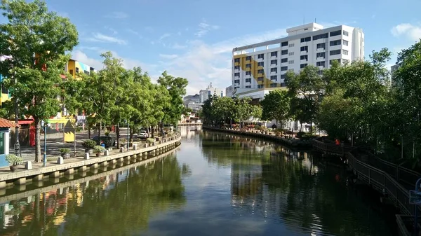 位于马来西亚马六甲的马六甲河景观 — 图库照片