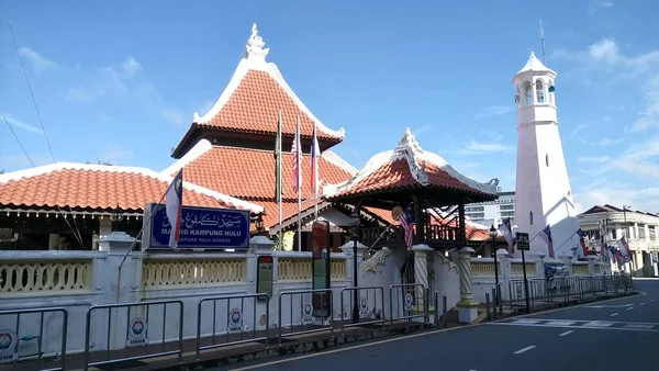 Masjid Kampung Hulu Mezquita Más Antigua Melaka Malasia —  Fotos de Stock