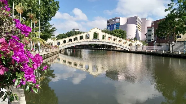 Vista Del Río Melaka Ubicado Melaka Malasia — Foto de Stock
