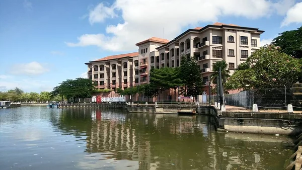 Vista Rio Melaka Localizado Melaka Malásia — Fotografia de Stock