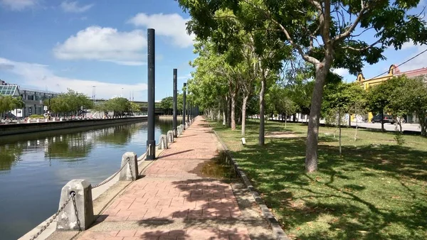 Vista Del Río Melaka Ubicado Melaka Malasia — Foto de Stock