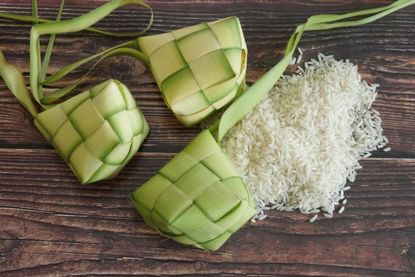 Ketupat Rice Dumpling Local Delicacy Festive Season South East Asia — Stock Photo, Image