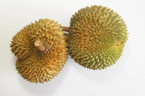 Durian Φρούτα Στο Λευκό Φόντο — Φωτογραφία Αρχείου