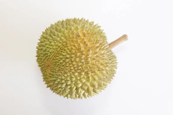 Durian Frukt Isolerad Vit Bakgrund — Stockfoto