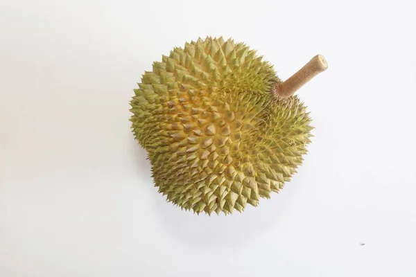 Durian Fruit Geïsoleerd Witte Achtergrond — Stockfoto