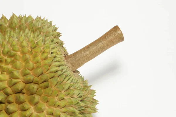 Κοντινό Πλάνο Του Durian Λευκό Φόντο — Φωτογραφία Αρχείου