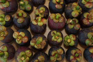 mangosten meyve yakın çekim