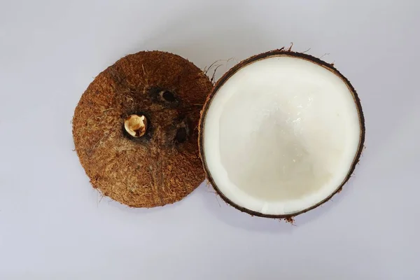 Kokosnuss Auf Weißem Hintergrund — Stockfoto