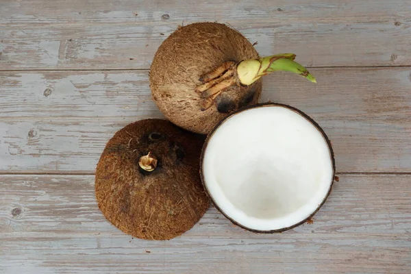 Coconut Trä Bakgrund — Stockfoto