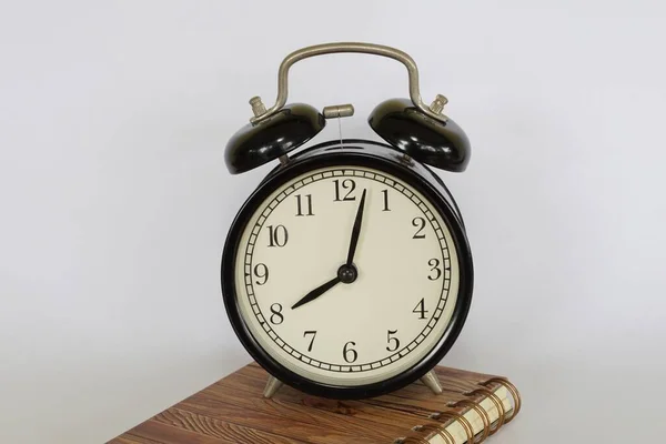 View Alarm Clock Diary Book — Stok fotoğraf