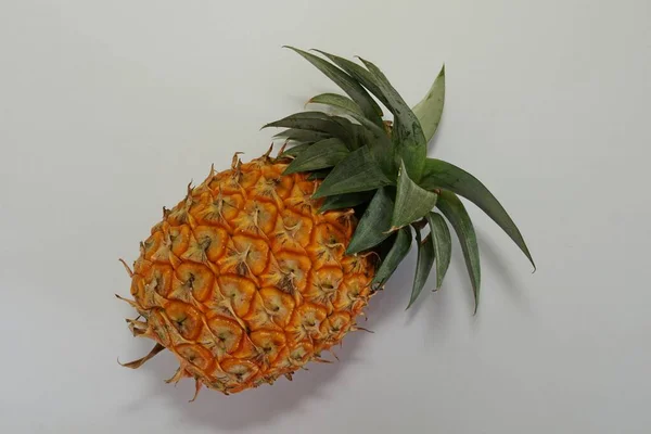 Ananas Izolowany Białym Tle — Zdjęcie stockowe