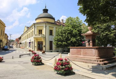 Sırbistan 'ın Sremski Karlovci kentinin eski ve tarihi bölümü