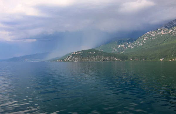 Formación Frente Tormenta Las Montañas Lago Ohrid República Macedonia Del — Foto de Stock