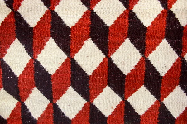 Tapete Tradicional Textura Com Padrão Geométrico Albânia — Fotografia de Stock