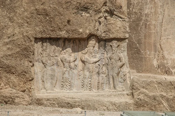 Berömd Snideri Bas Reliefer Från Necropolis Naqsh Rustam Iran — Stockfoto